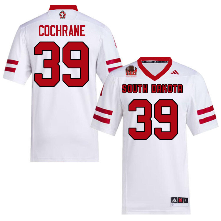 South Dakota Coyotes #39 Jack Cochrane College Football Jerseys,Uniforms-White